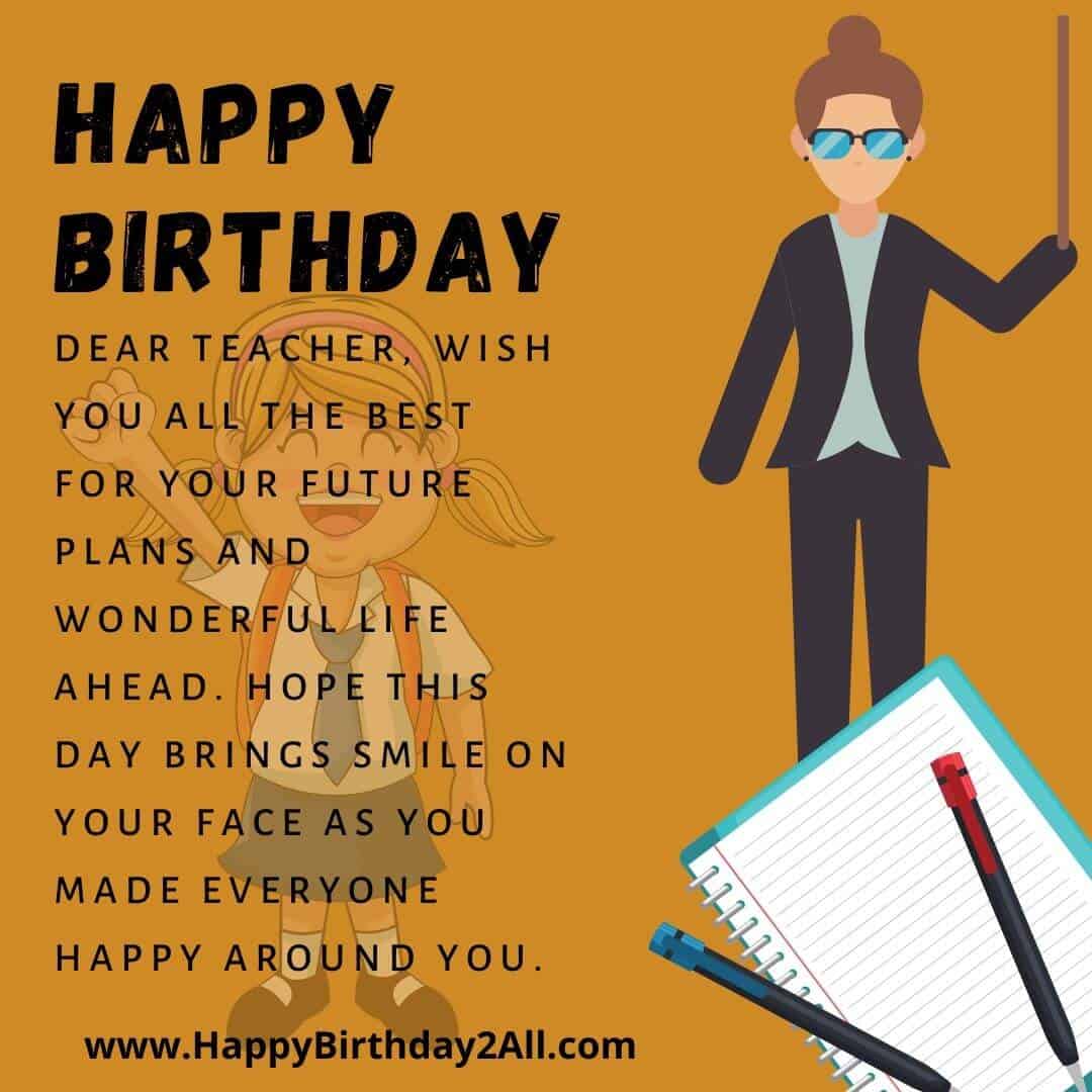birthday wish teacher