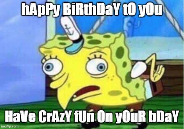 spongebob birthday meme