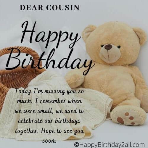 Happy Birthday dear cousin