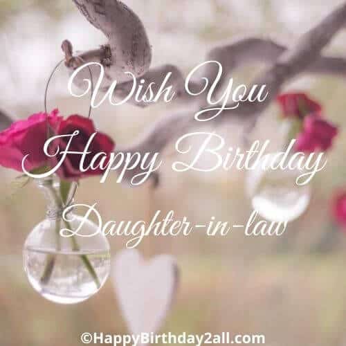 Wish You Happy Birthday daughter in law