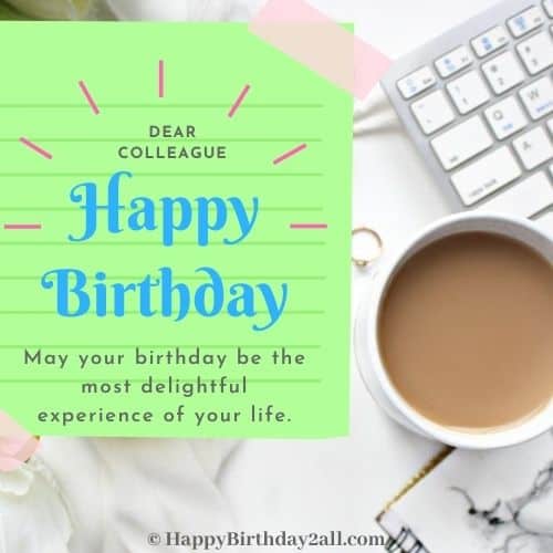 birthday message for your co worker