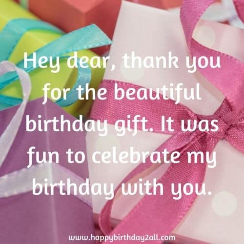 Thank You Messages For Birthday Gift  WishesMsg