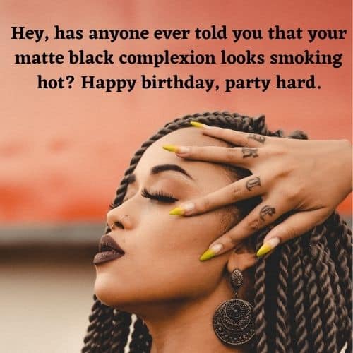 happy birthday wish for black complexion lady