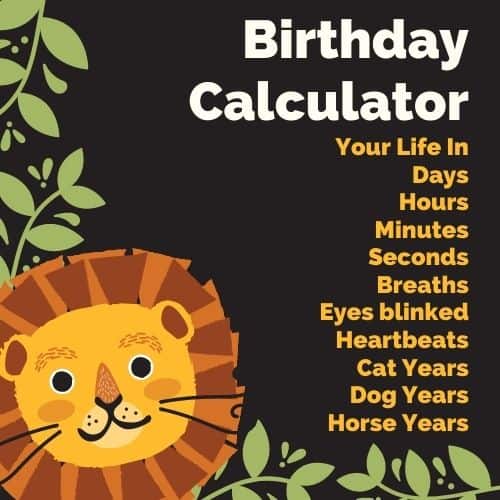 Birthday Calculator: Life In Days, Minutes, Seconds, Breaths - Happy Birthday 2 All