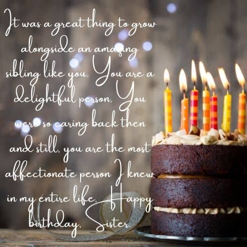 birthday quote for sister