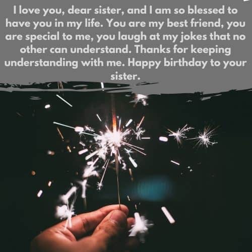 lovely wish for sister