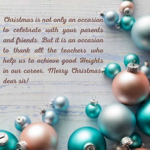 Christmas messages for teachers