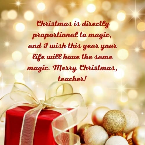 Christmas greetings for teachers