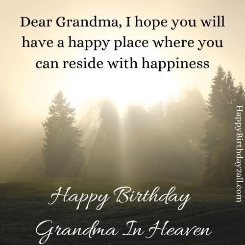 Happy Birthday Grandma In Heaven