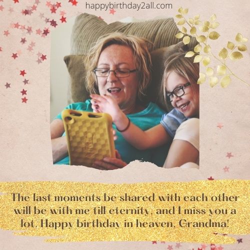 In heaven grandma birthday wishes