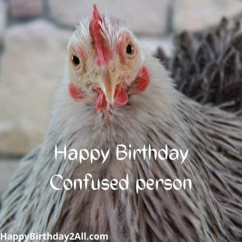 Happy Birthday Confused Person 