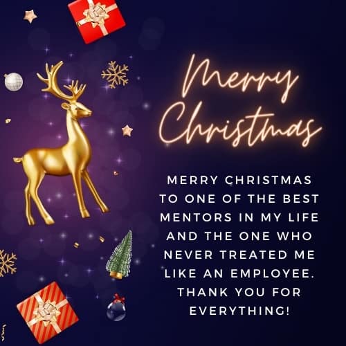 Christmas greetings for Boss