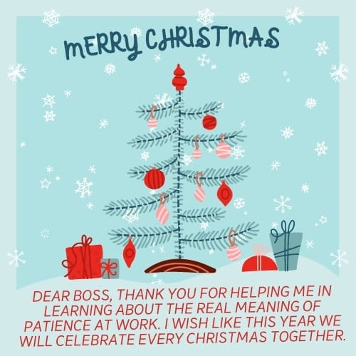 Christmas messages for Boss