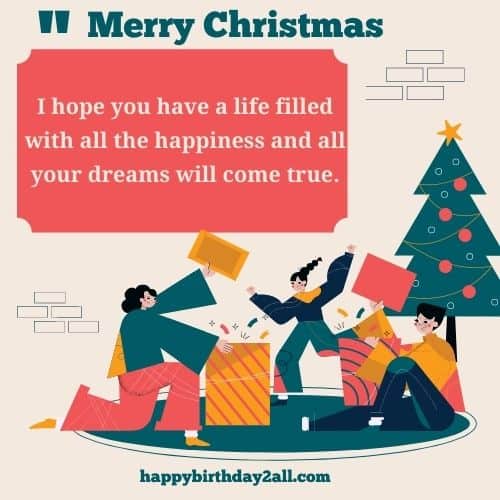 merry christmas wish for greeting card