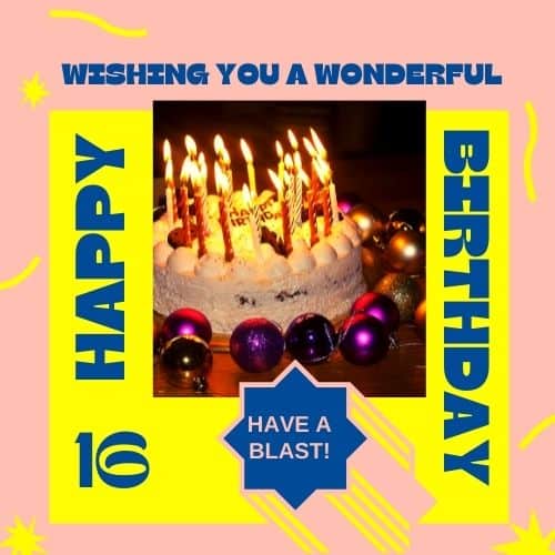 happy 16th birthday wishes