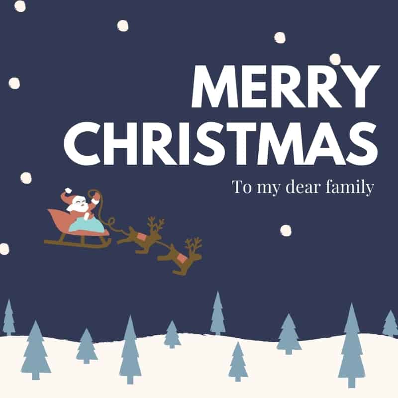 Merry Christmas to dear family