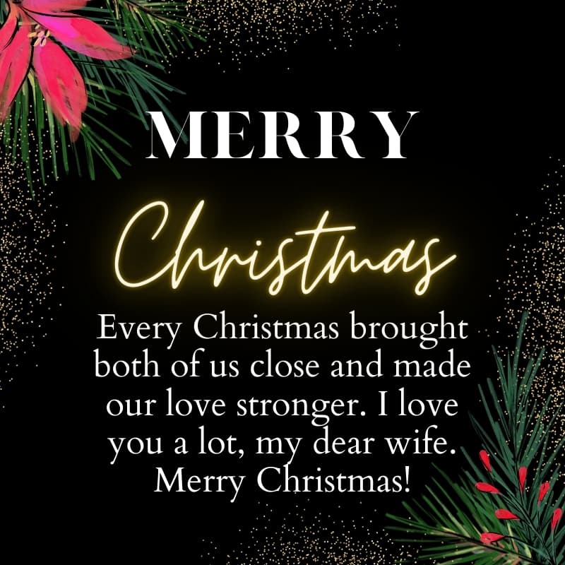 merry christmas wishes for wife
