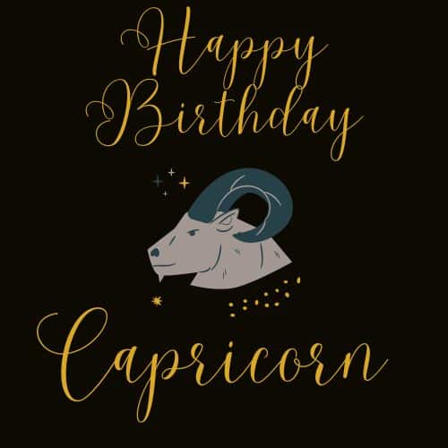 happy birthday capricorn sign